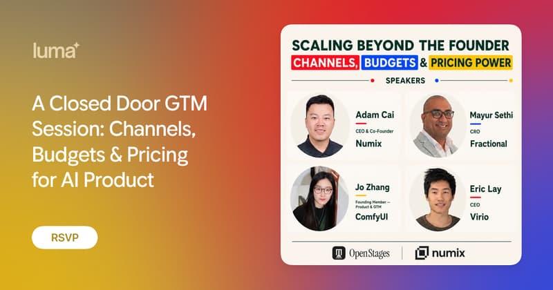 A Closed Door GTM Session: Channels, Budgets & Pricing for AI Product