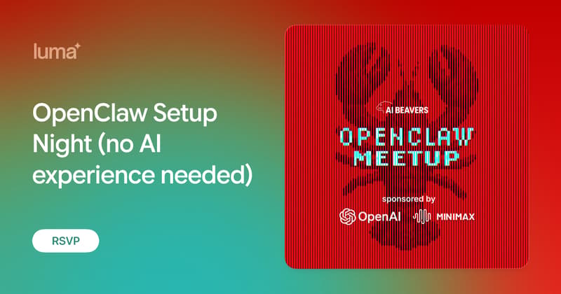 OpenClaw Setup Night (no AI experience needed) · Luma