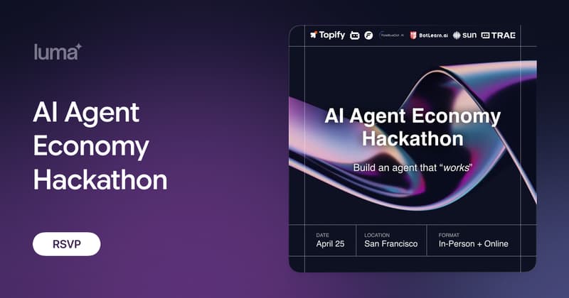 AI Agent Economy Hackathon · Luma