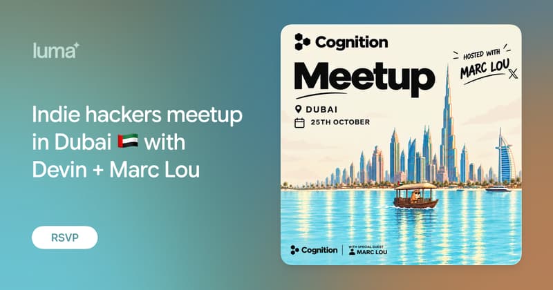 Indie Hackers Meetup Dubai with Devin + Marc Lou