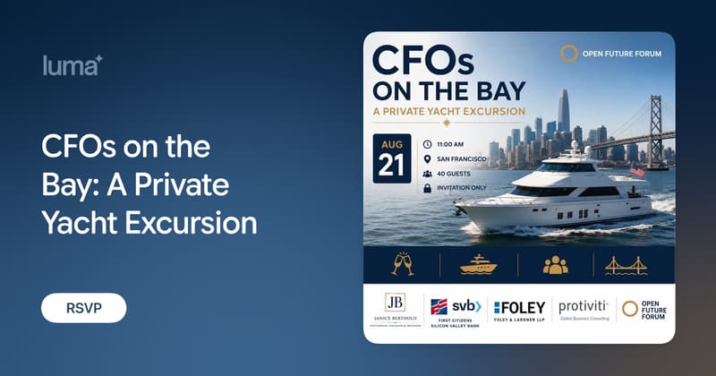 CFOs on the Bay - A Private Yacht Excursion event image
