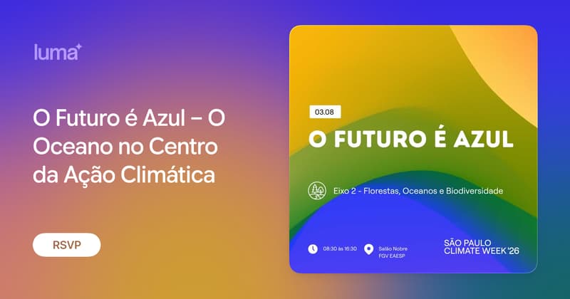 Capa: O Futuro é Azul – O Oceano no Centro da Ação Climática · Luma