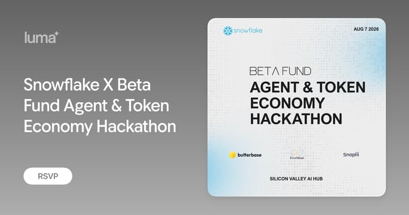 Agent & Token Economy Hackathon event image