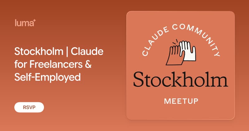 Stockholm | Claude for Freelancers & Self-Employed