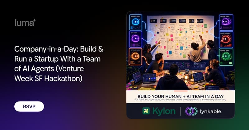 Company-in-a-Day: Build & Run a Startup With a Team of AI Agents (Venture Week SF Hackathon)
