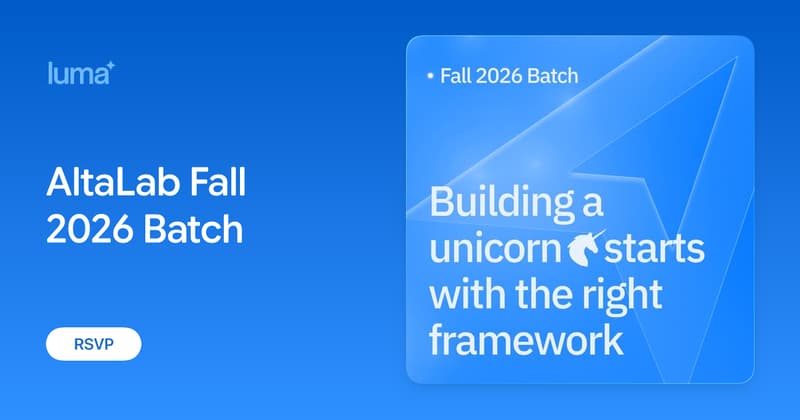 AltaLab Fall 2026 Batch event image
