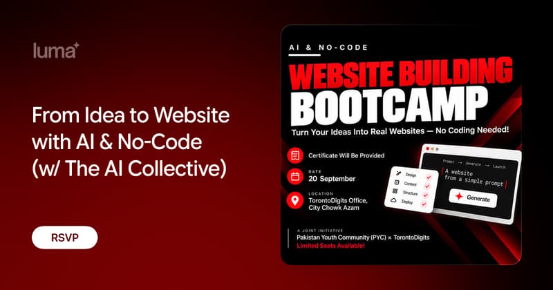 From Idea to Website with AI & No-Code (w/ The AI Collective)