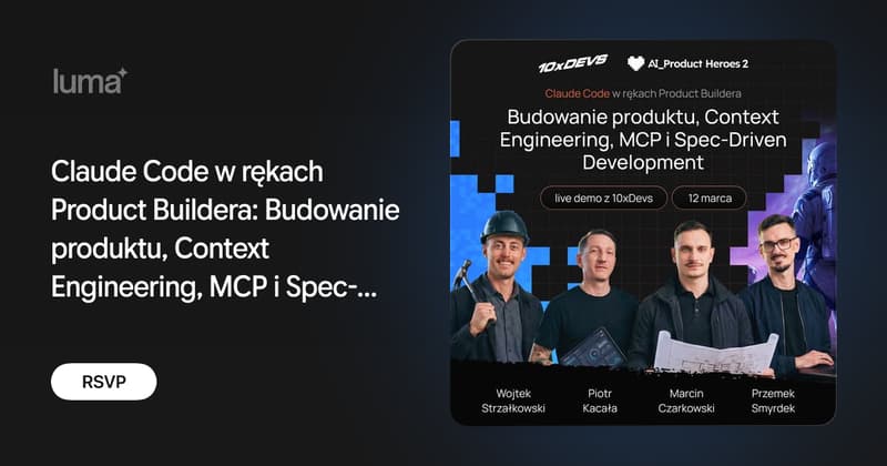 Claude Code w rękach Product Buildera: Budowanie produktu, Context ...