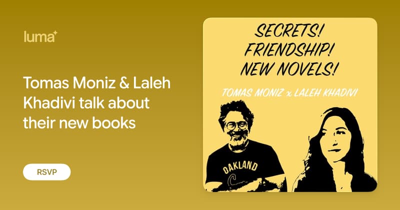 Tomas Moniz & Laleh Khadivi talk about their new books