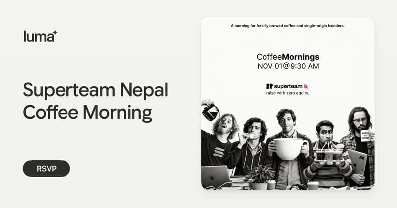Superteam Nepal Coffee Morning event banner