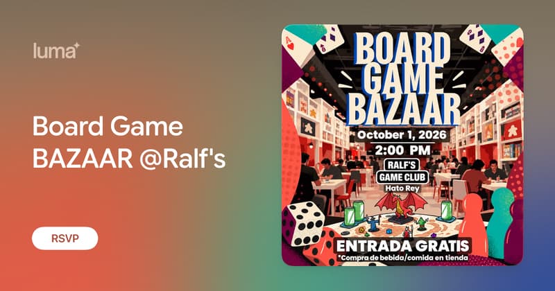 Board Game BAZAAR at Ralf's event artwork