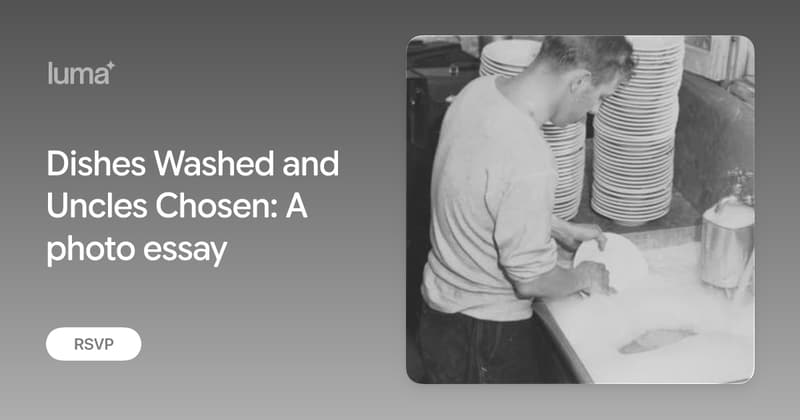 Dishes Washed and Uncles Chosen: A photo essay