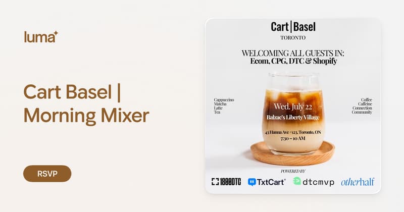 Cart Basel | Morning Mixer event banner