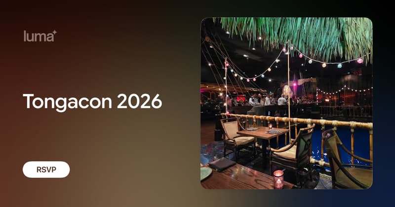 Tongacon 2026 · Luma
