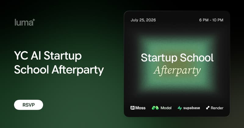 YC AI Startup School Afterparty event image