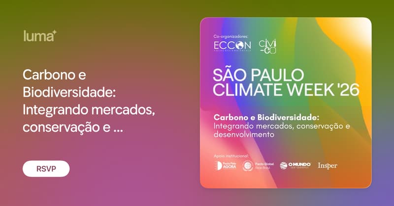Capa: Carbono e Biodiversidade: Integrando mercados, conservação e desenvolvimento · Luma