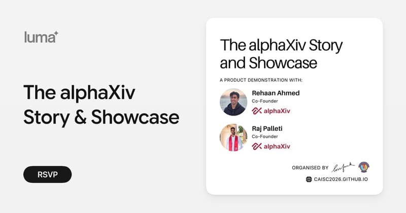 The alphaXiv Story & Showcase · Luma