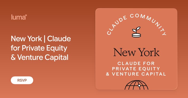 New York | Claude for Private Equity & Venture Capital