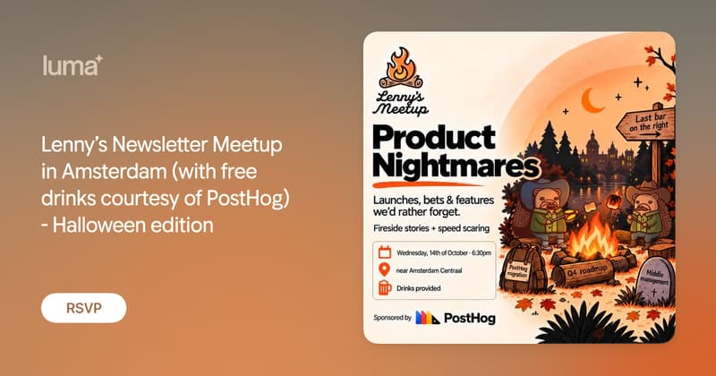 Lenny's Newsletter Meetup in Amsterdam - Halloween edition
