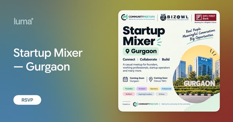 Hackathon Slides Example Startup Mixer — Gurgaon · Luma