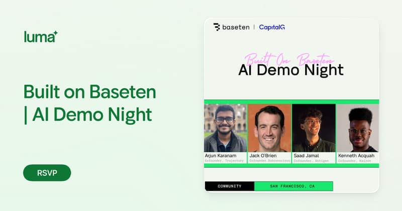 Built On Baseten | AI Demo Night event image