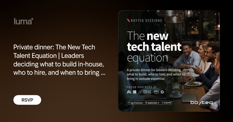 New Tech Talent Equation Dinner event image