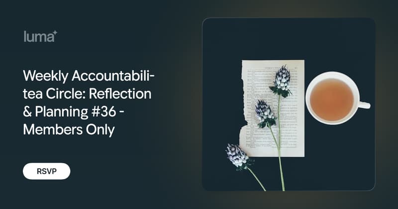 Reflection Planner Weekly Accountabili-tea Circle: Reflection & Planning #36 - Members ...
