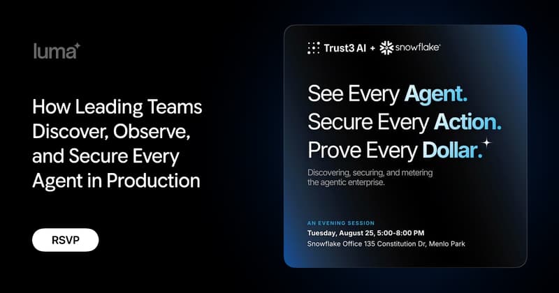 How Leading Teams Discover, Observe & Secure Every Agent In Production event image