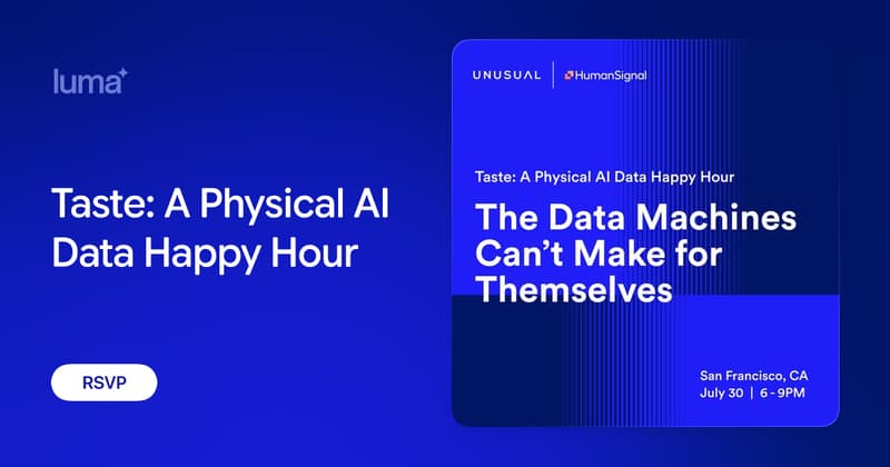 Taste - Physical AI Data Happy Hour event image