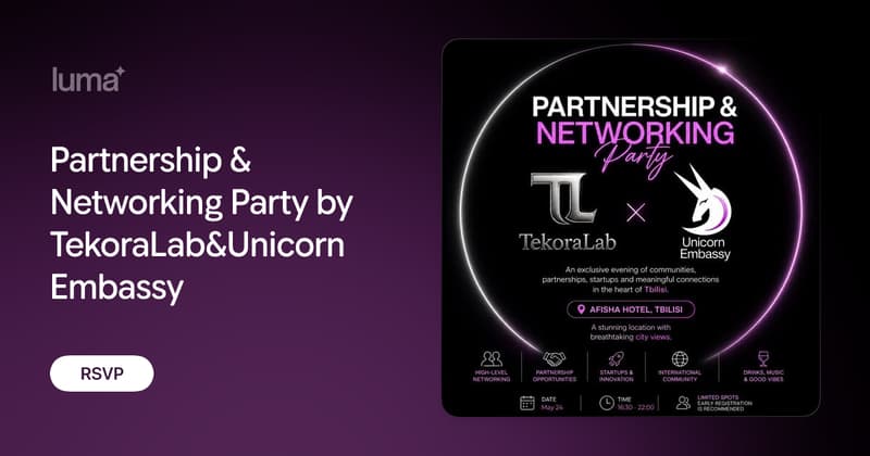 Partnership & Networking Party by TekoraLab&Unicorn Embassy