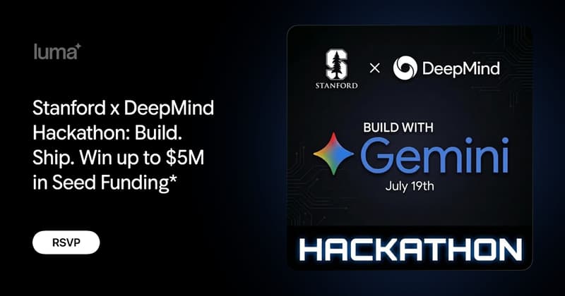 Stanford x DeepMind Hackathon - Win Up To $5m In Seed Funding event image