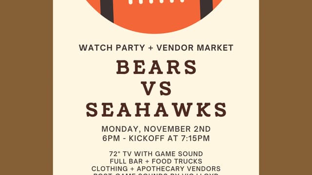 MNF: Bears Vs Seahawks