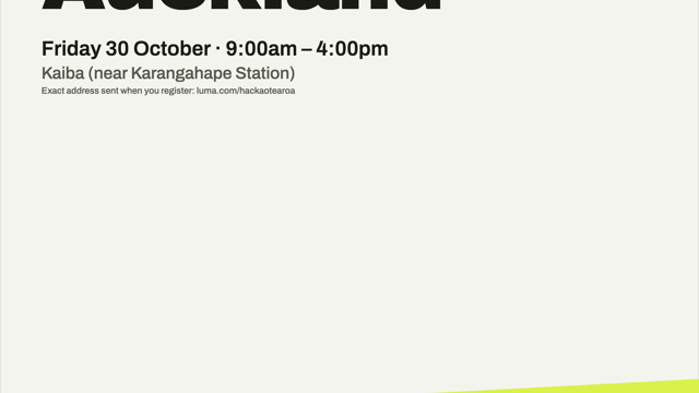 HackAotearoa [AKL]: Co-working for startup builders