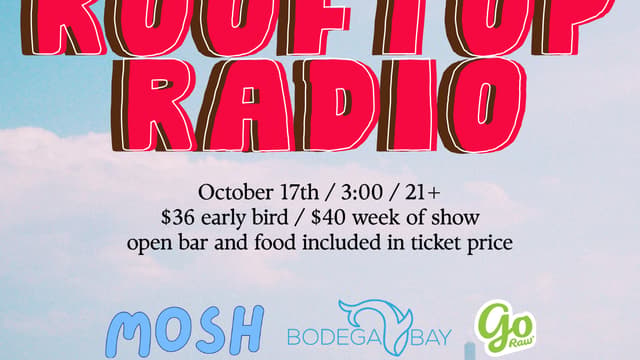 🪩 Rooftop Radio with Emurse b2b treble & Mosh + Bodega Bay + GoRaw