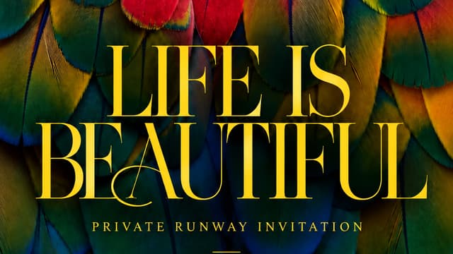 Zurik presents LIFE IS BEAUTIFUL: A Private Runway