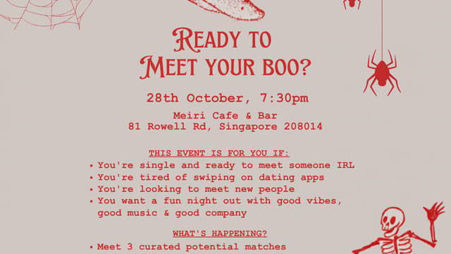 Meet Your Boo: A Halloween Singles’ Mixer