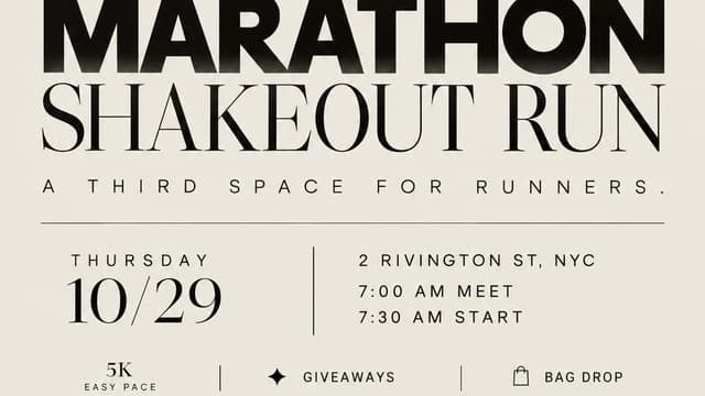 STŌA x WELDA Marathon Shakeout Run