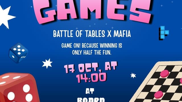 Social Games Afternoon: Battle of the Tables × Mafia