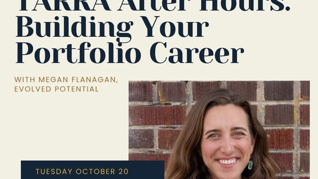TARRA After Hours: Building Your Portfolio Career