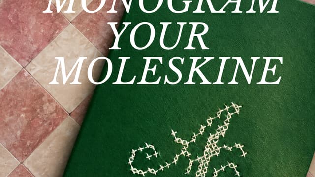 Sip & Stitch: Monogram Your Moleskine