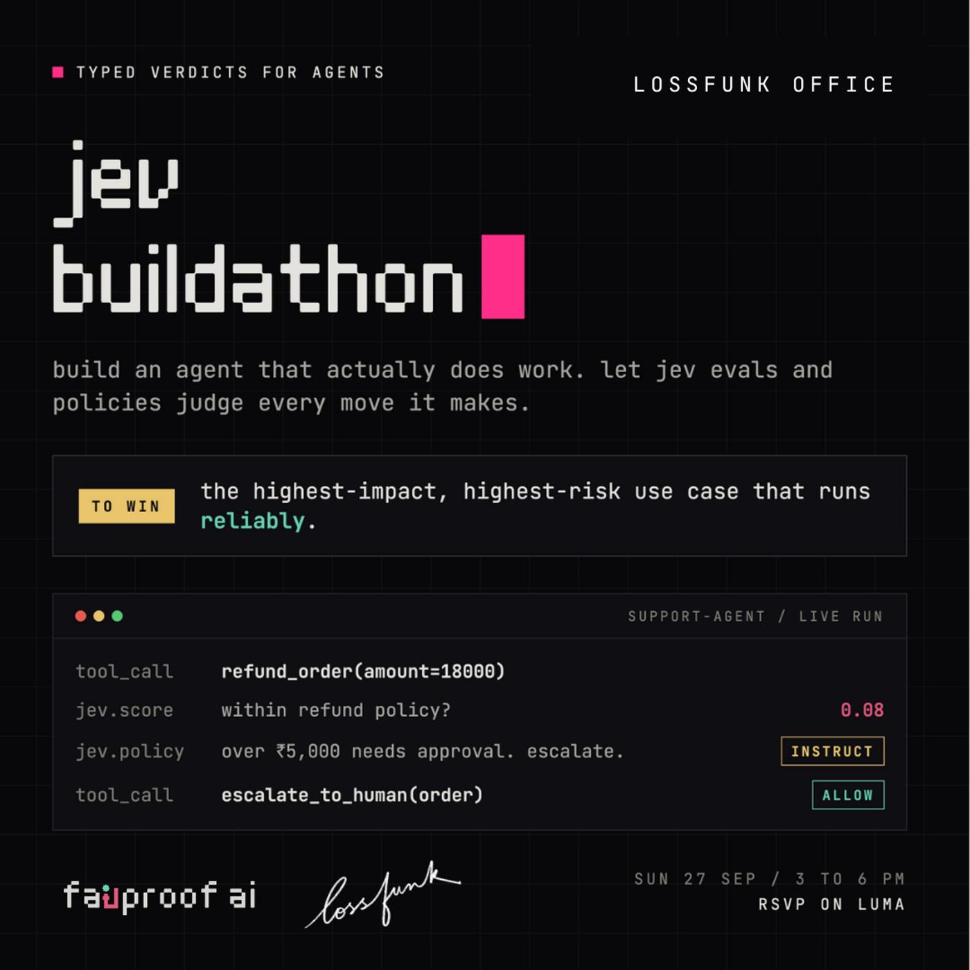 Jev Buildathon: Ship an agent that does the work
