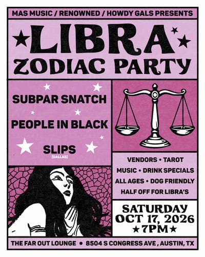 Libra Zodiac Party flyer