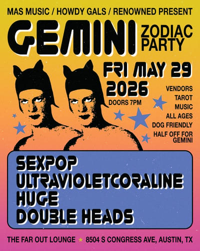 Gemini Zodiac Party flyer