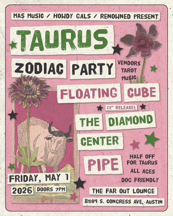Taurus Zodiac Party flyer