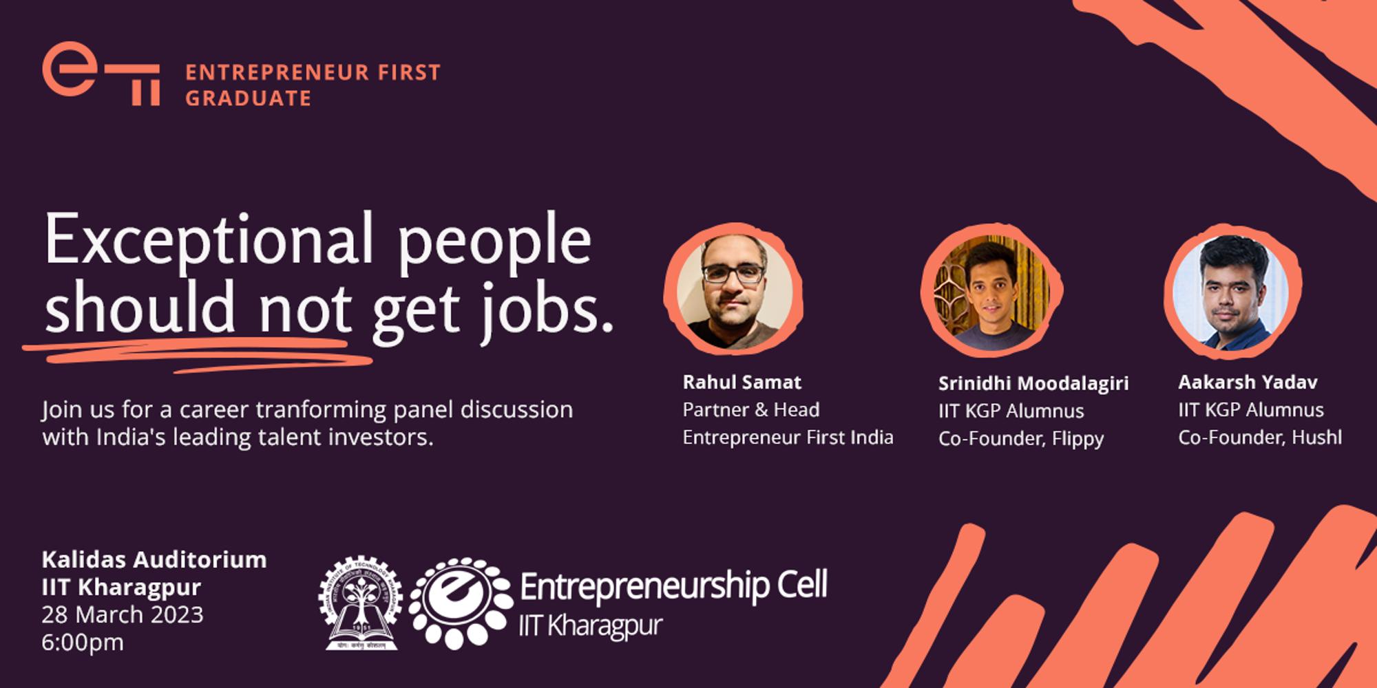 Entrepreneur First Graduate Event IITKGP · Luma