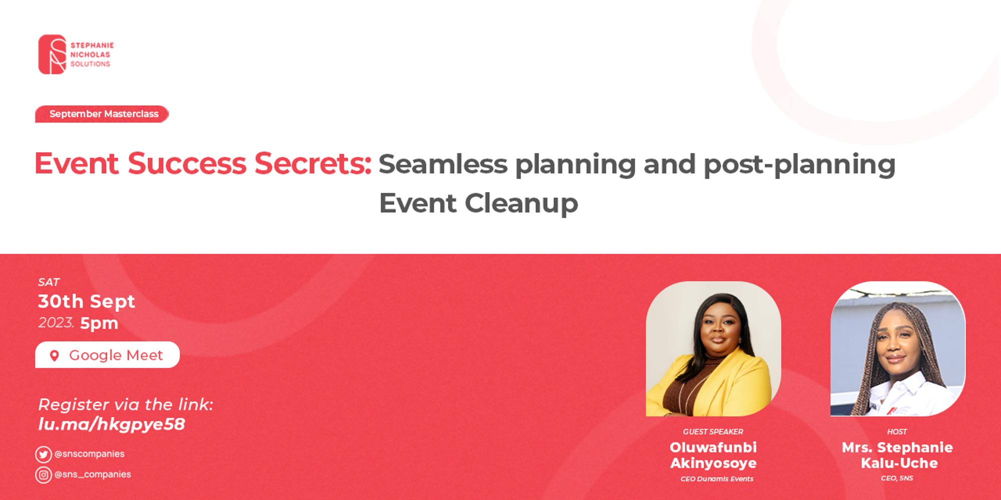 Event Success Secrets: Seamless Planning and Post-Event Cleanup · Luma