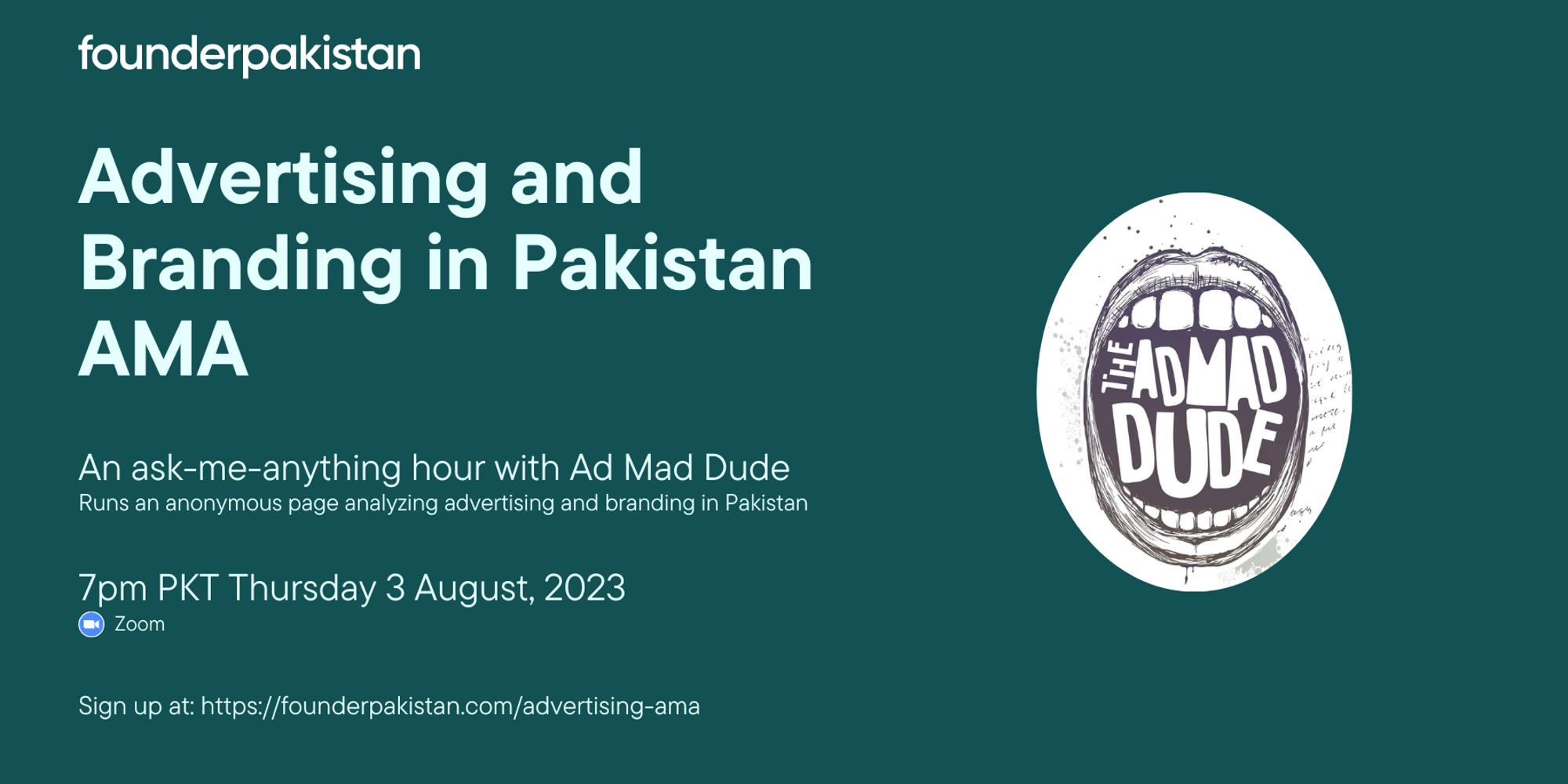 Advertising and Branding in Pakistan AMA · Zoom · Luma