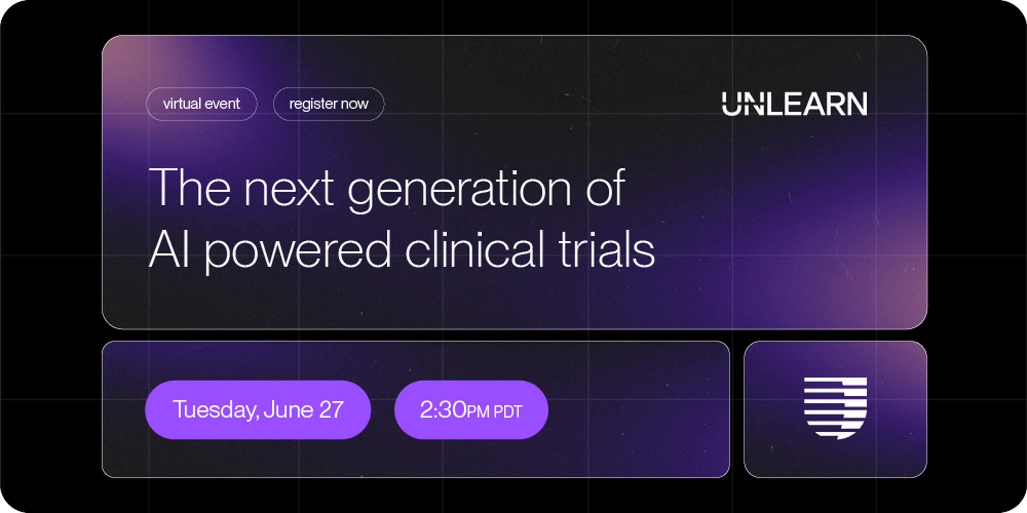 The next generation of AI powered clinical trials unlearn.ai · Zoom · Luma