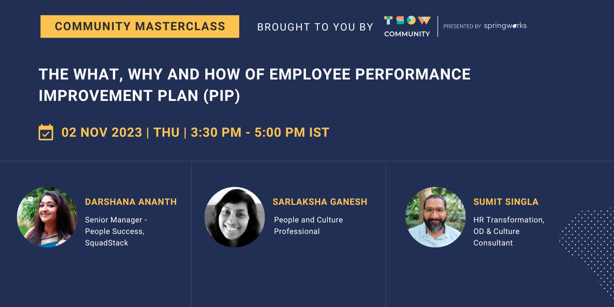 The What, Why and How of Employee Performance Improvement Plan (PIP ...