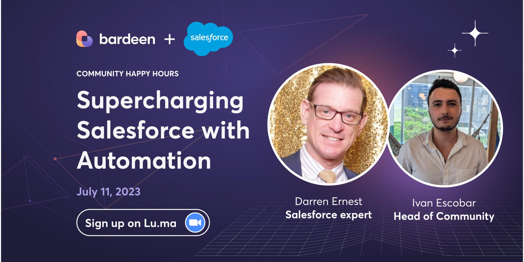 Community Happy Hour: Supercharging Salesforce with automation · Luma